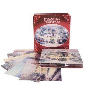 Thomas Kinkade Treasury of Christmas Tin 101 String Orchestra 3 CD 6 Postcard